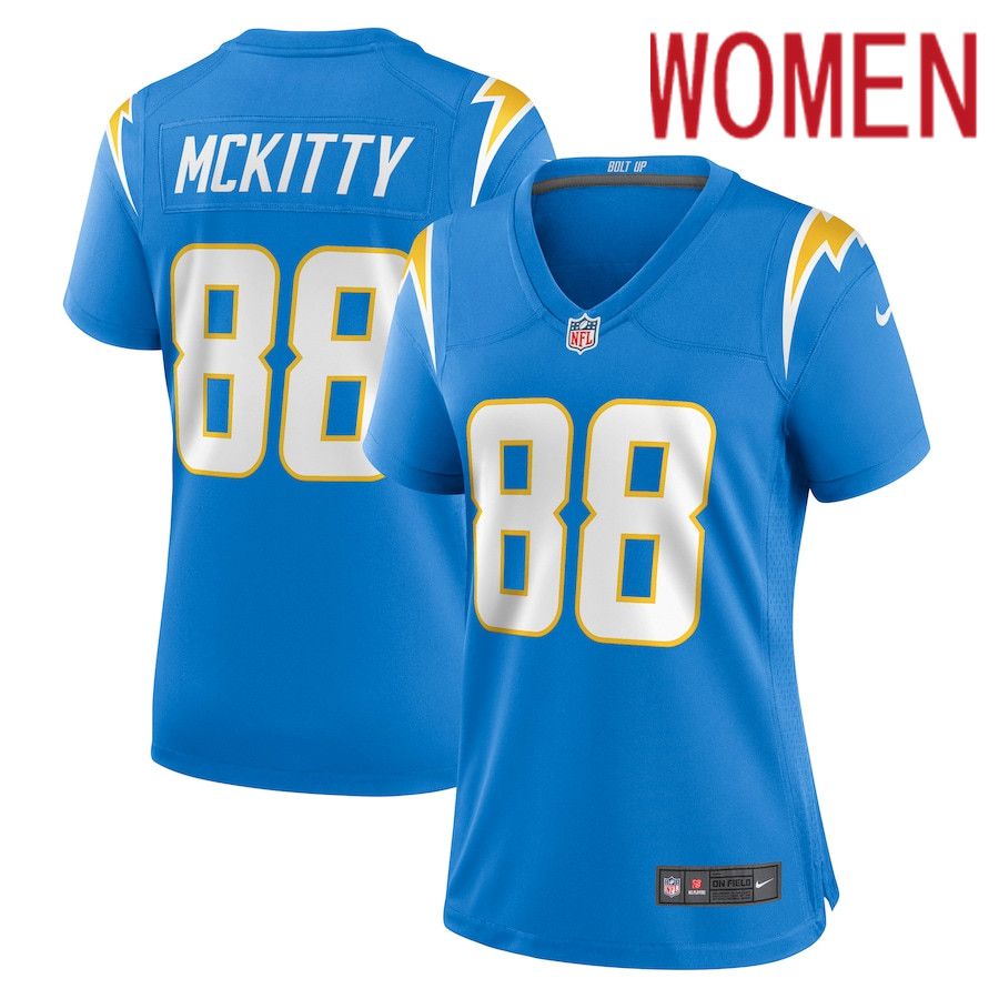 Women Los Angeles Chargers #88 Tre McKitty Nike Powder Blue Nike Game NFL Jersey->women nfl jersey->Women Jersey